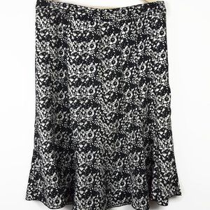 Liz Claiborne Linen Skirt 12 A Line Flare
